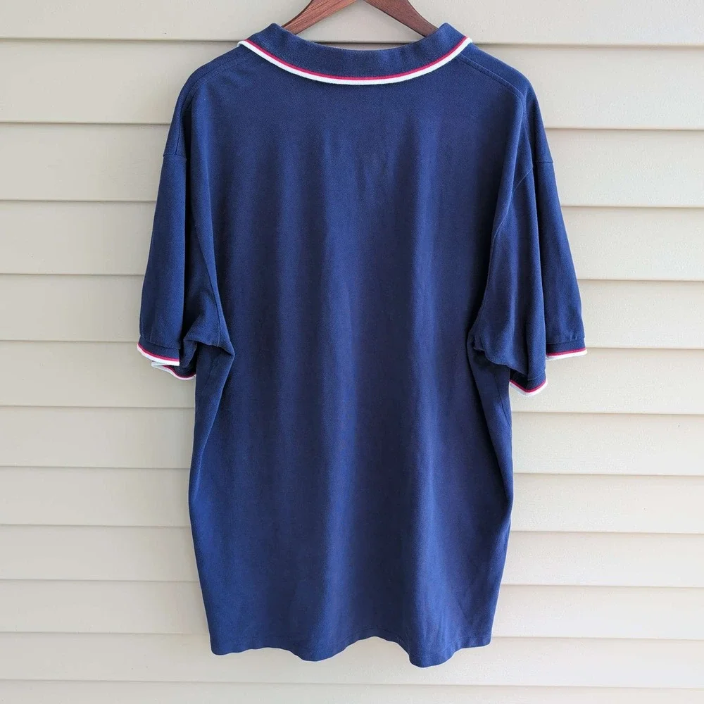 Polo Ralph Lauren Polo Shirt Mens XLT Navy Blue Tipped Collar Short Sleeve